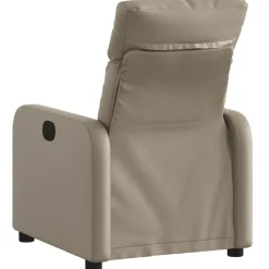 vidaXL Sillas-Sillón reclinable de cuero sintético color