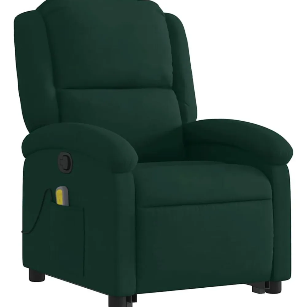 vidaXL Sillas-Sillón reclinable de masaje elevable terciopelo