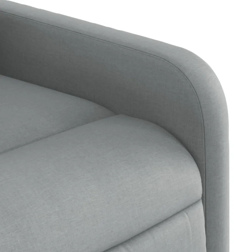 vidaXL Sillón reclinable de masaje de tela Gris claro Best