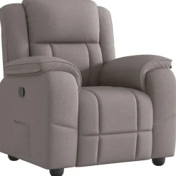 vidaXL Sillas-Sillón reclinable de tela gris taupe