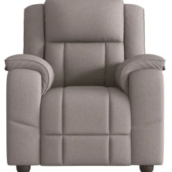 vidaXL Sillas-Sillón reclinable de tela gris taupe