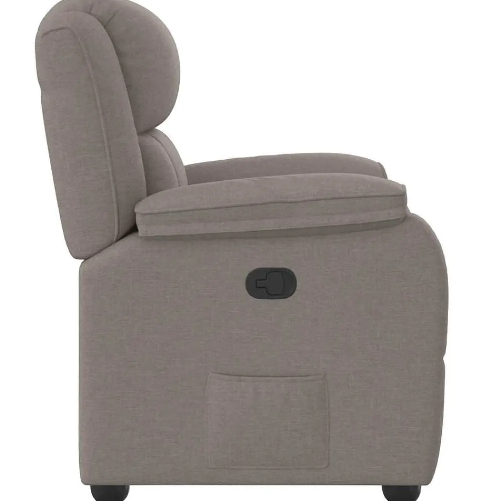 vidaXL Sillas-Sillón reclinable de tela gris taupe