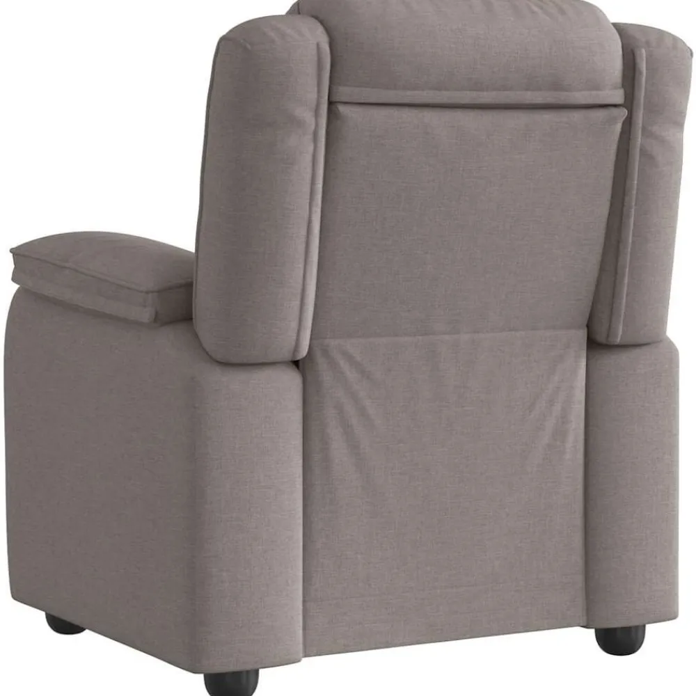 vidaXL Sillas-Sillón reclinable de tela gris taupe