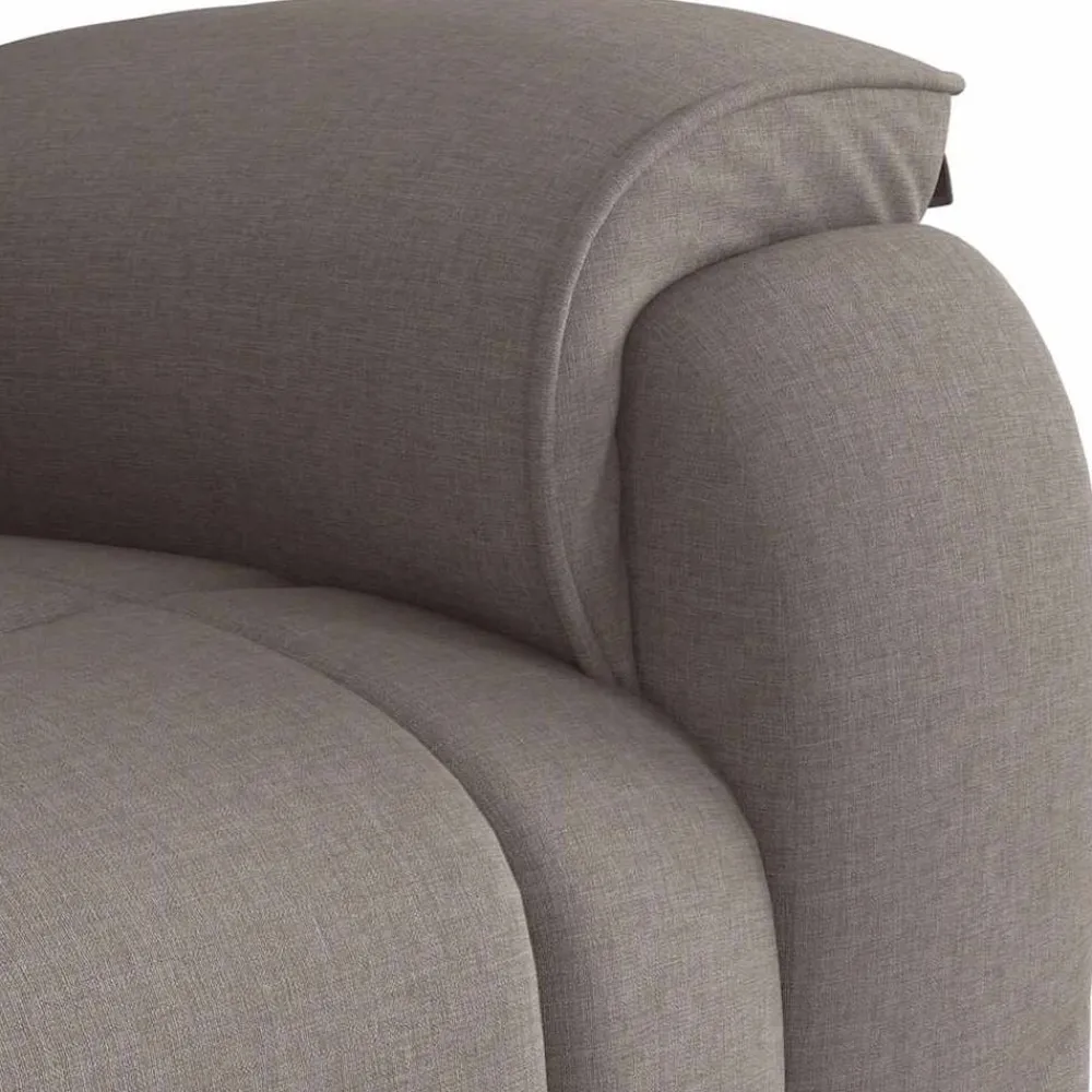 vidaXL Sillas-Sillón reclinable de tela gris taupe