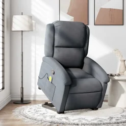 vidaXL Sillas-Sillón reclinable de masaje elevable terciopelo