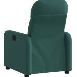 vidaXL Sillón reclinable de tela Verde oscuro Online