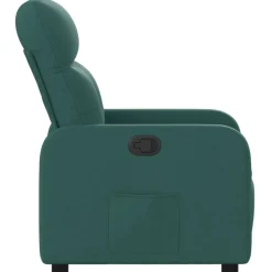 vidaXL Sillón reclinable de tela Verde oscuro Online