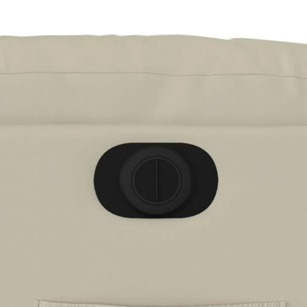 vidaXL Sillón reclinable eléctrico de cuero sintético Crema Sale