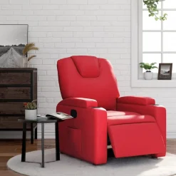 vidaXL Sillas-Sillón reclinable eléctrico de cuero sintético