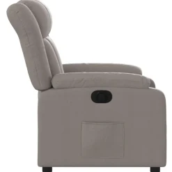 vidaXL Sillas-Sillón reclinable eléctrico tela gris