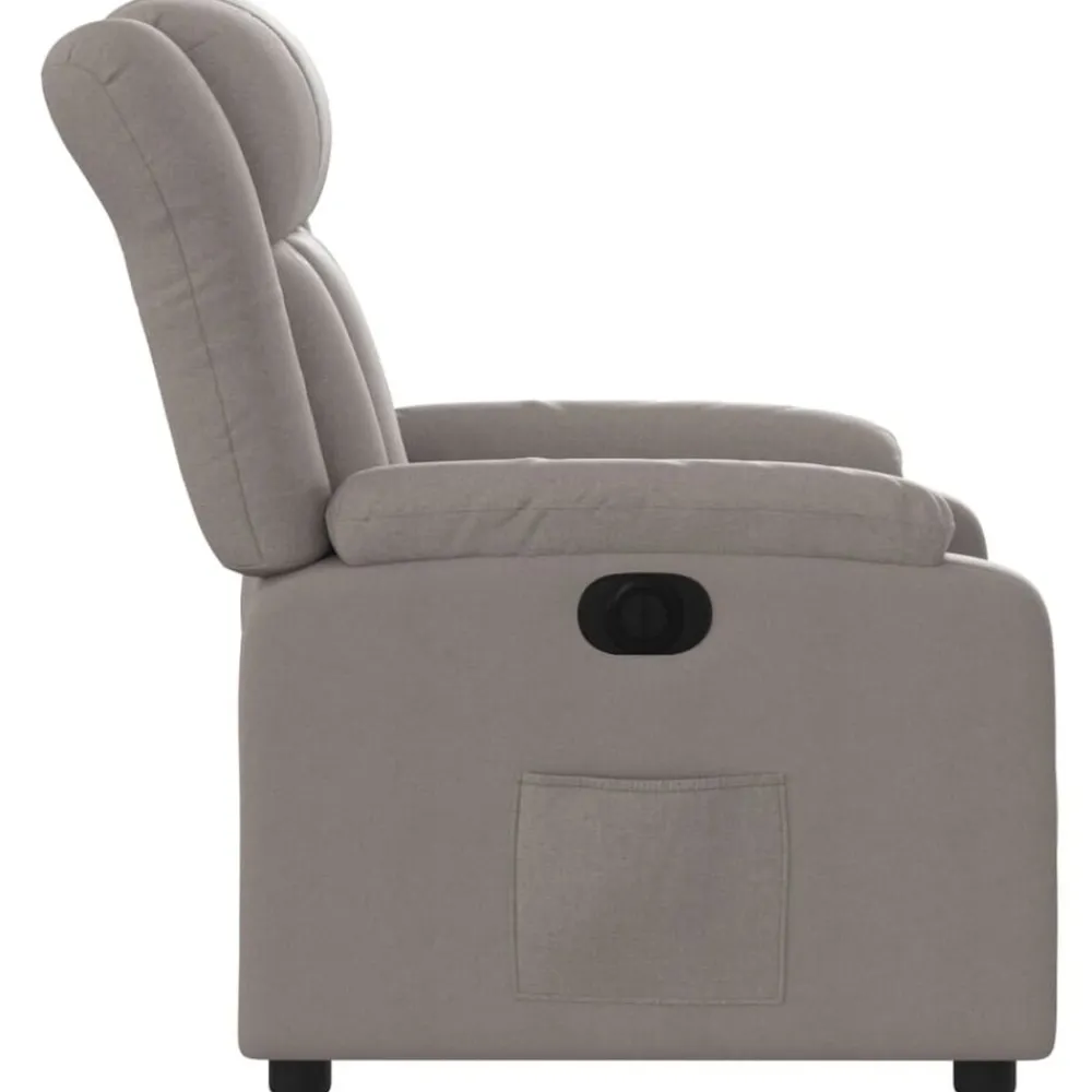 vidaXL Sillas-Sillón reclinable eléctrico tela gris