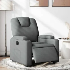 vidaXL Sillón reclinable eléctrico de tela Gris oscuro Sale