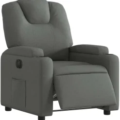 vidaXL Sillón reclinable eléctrico de tela Gris oscuro Sale