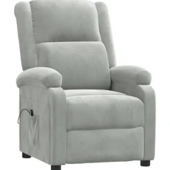 vidaXL Sillas-Sillón reclinable eléctrico de terciopelo