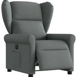 vidaXL Sillón reclinable eléctrico de tela Gris oscuro Sale