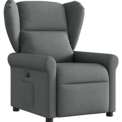 vidaXL Sillón reclinable eléctrico de tela Gris oscuro Sale