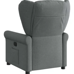 vidaXL Sillón reclinable eléctrico de tela Gris oscuro Sale