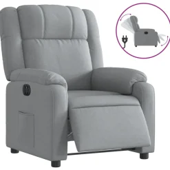 vidaXL Sillas-Sillón reclinable eléctrico tela