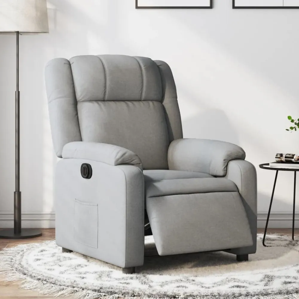 vidaXL Sillas-Sillón reclinable eléctrico tela