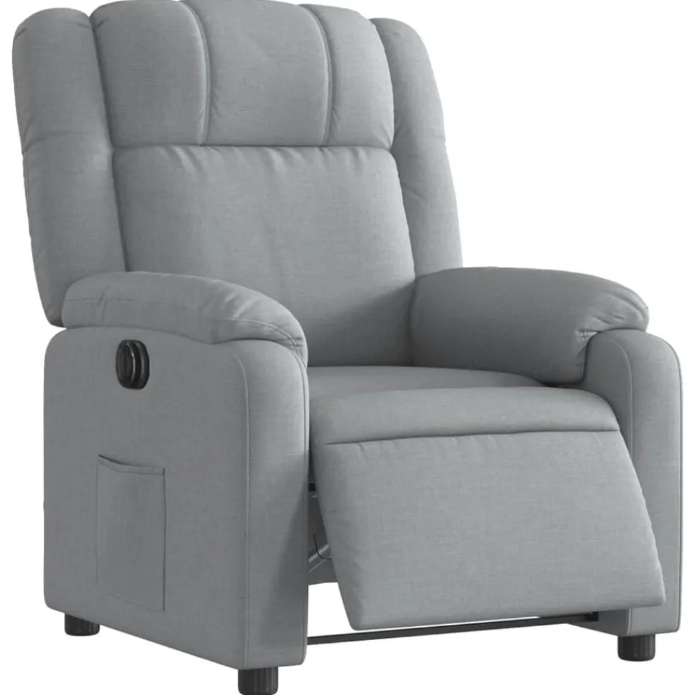 vidaXL Sillas-Sillón reclinable eléctrico tela