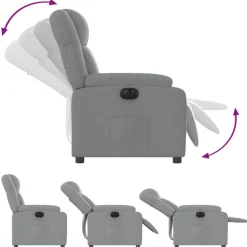 vidaXL Sillas-Sillón reclinable eléctrico tela