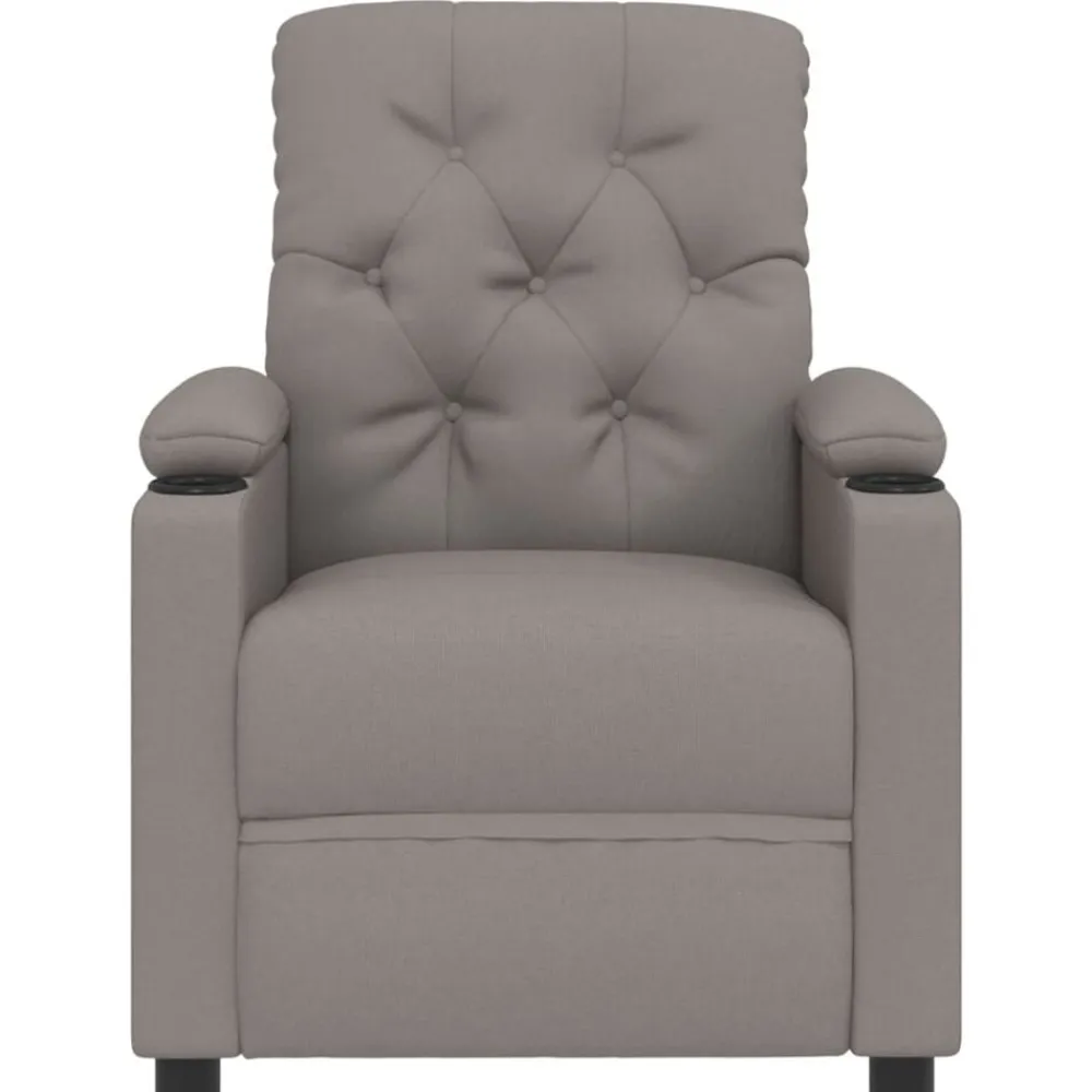 vidaXL Sillas-Sillón reclinable eléctrico tela gris