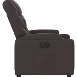 vidaXL Sillón reclinable eléctrico tela marrón oscuro Marr&oacute;n oscuro Best