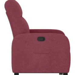 vidaXL Sillón reclinable elevable tela rojo tinto Rojo vino tinto Online