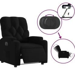 vidaXL Sillas-Sillón reclinable eléctrico de tela