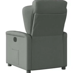 vidaXL Sillón reclinable eléctrico de tela Gris oscuro Outlet