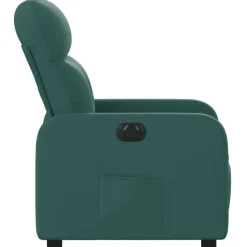 vidaXL Sillón reclinable eléctrico tela Verde oscuro Online