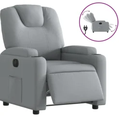 vidaXL Sillas-Sillón reclinable eléctrico tela
