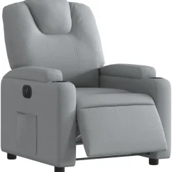 vidaXL Sillas-Sillón reclinable eléctrico tela