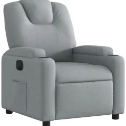 vidaXL Sillas-Sillón reclinable eléctrico tela