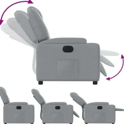 vidaXL Sillas-Sillón reclinable eléctrico tela