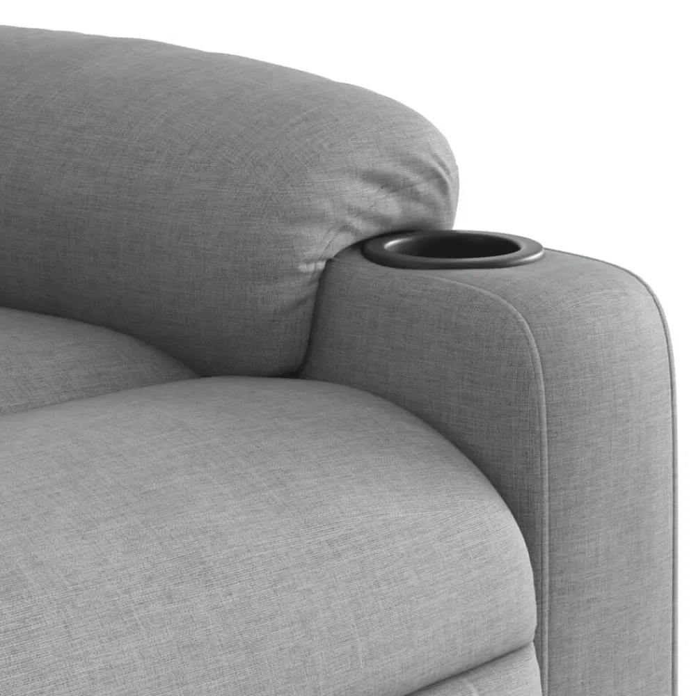vidaXL Sillón reclinable eléctrico tela Gris claro Clearance