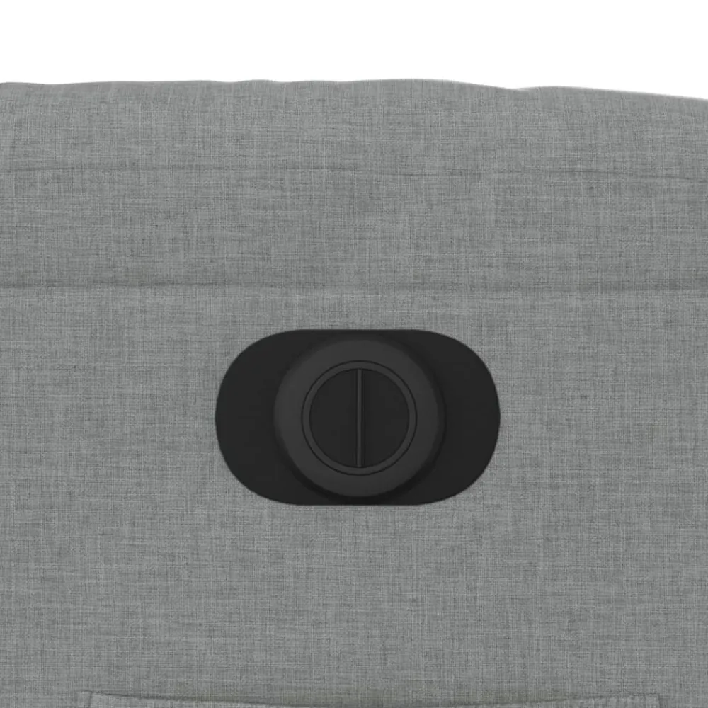 vidaXL Sillón reclinable eléctrico tela Gris claro Clearance