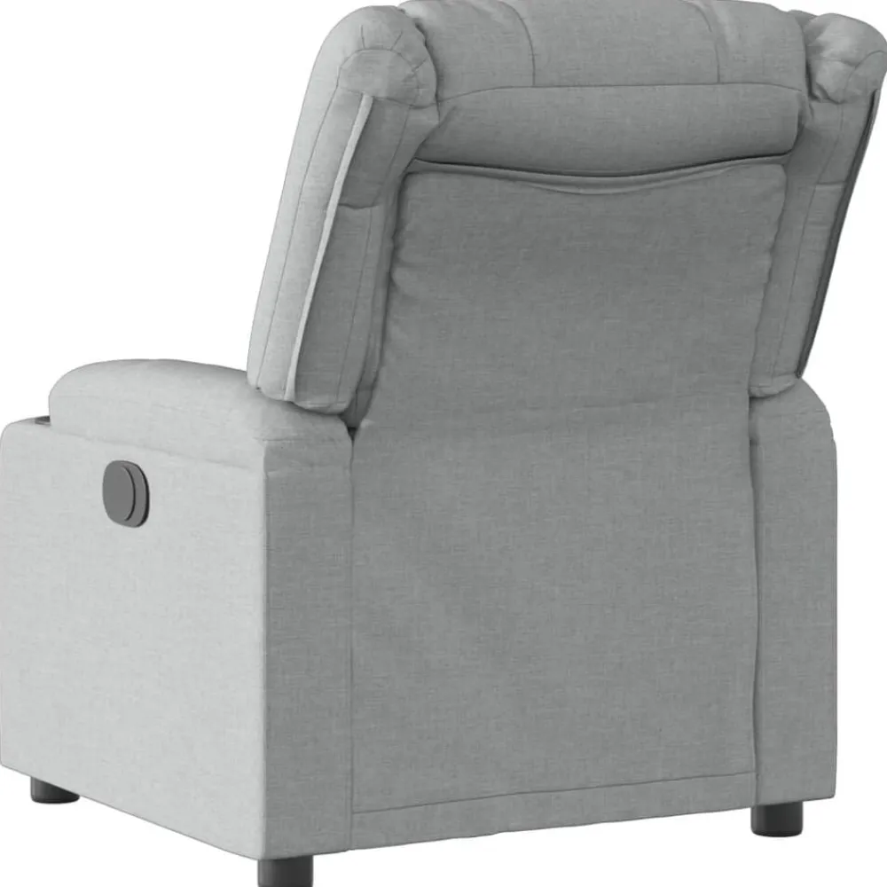 vidaXL Sillón reclinable eléctrico tela Gris claro Clearance