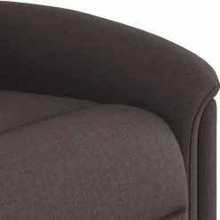 vidaXL Sillas-Sillón reclinable elevable tela marrón oscuro