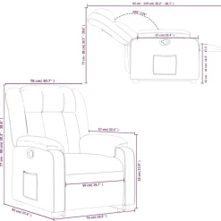 vidaXL Sillón reclinable elevable tela rojo tinto Rojo vino tinto Hot
