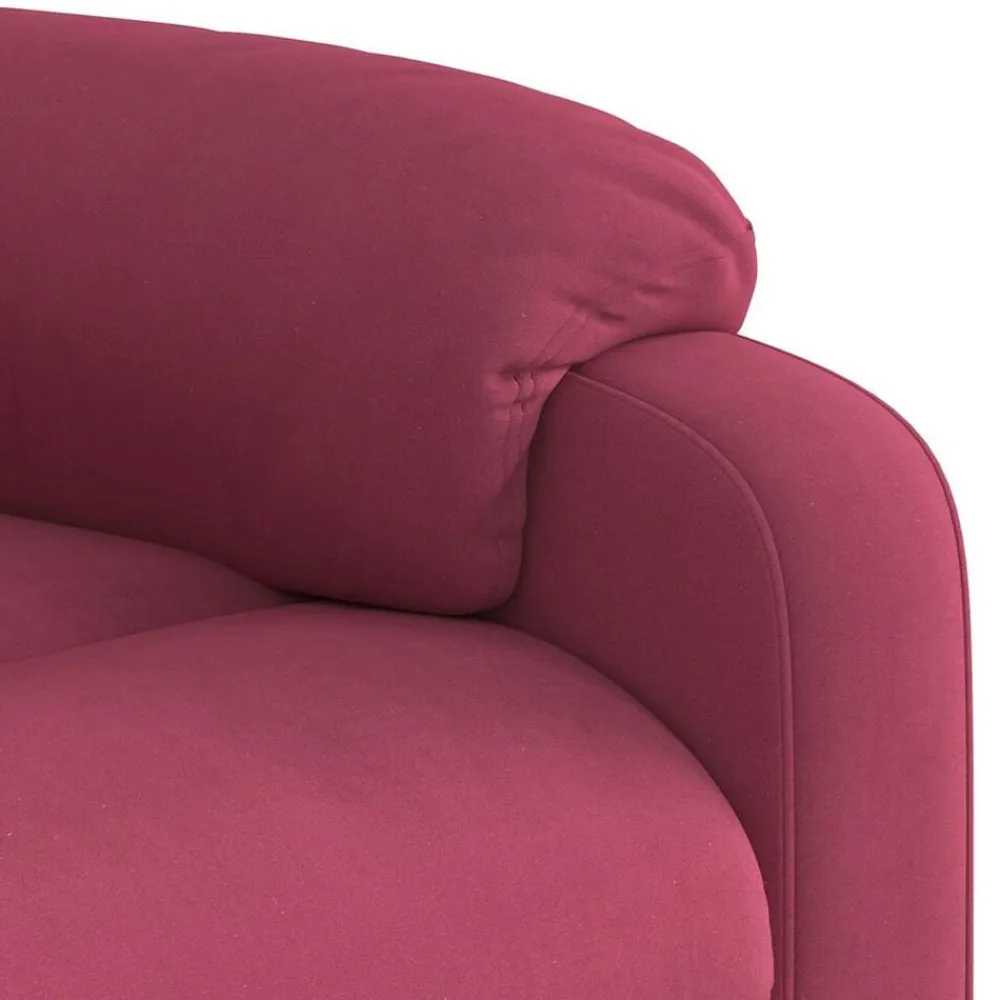 vidaXL Sillón reclinable elevable terciopelo rojo tinto Rojo vino tinto Outlet