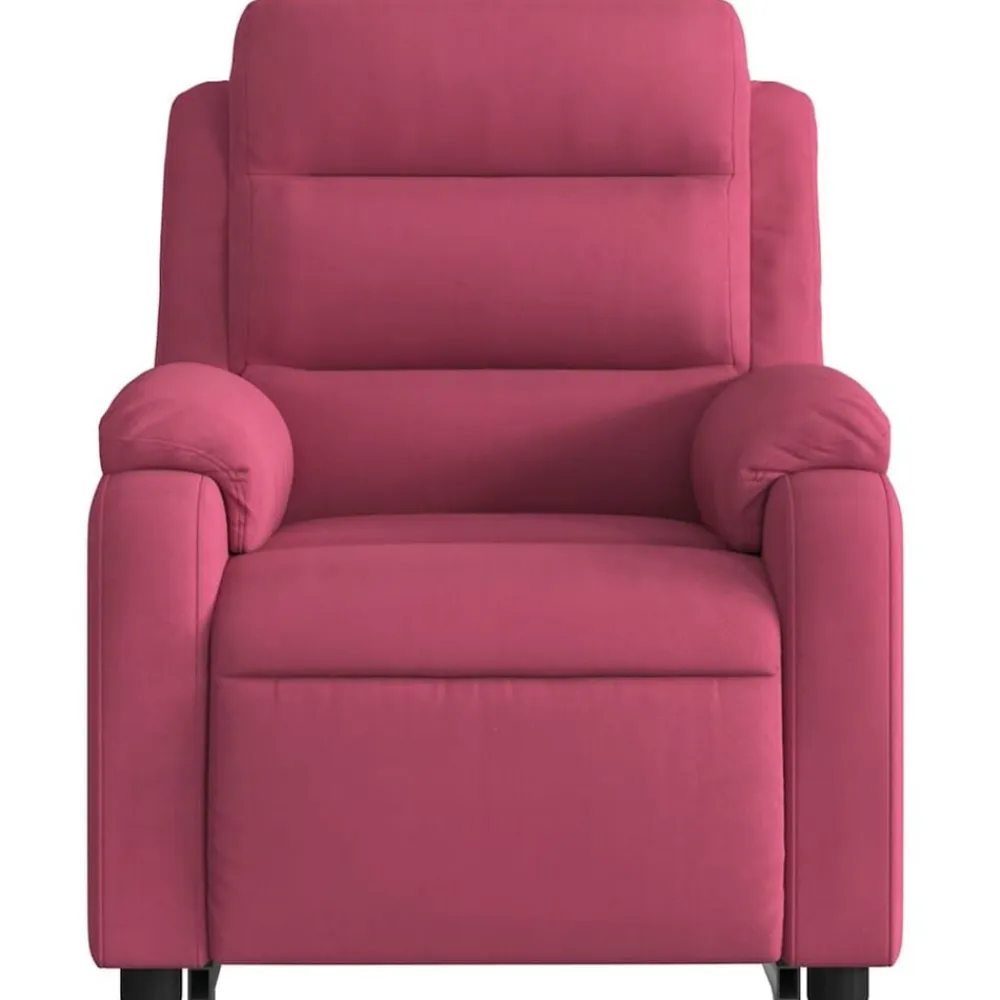 vidaXL Sillón reclinable elevable terciopelo rojo tinto Rojo vino tinto Outlet