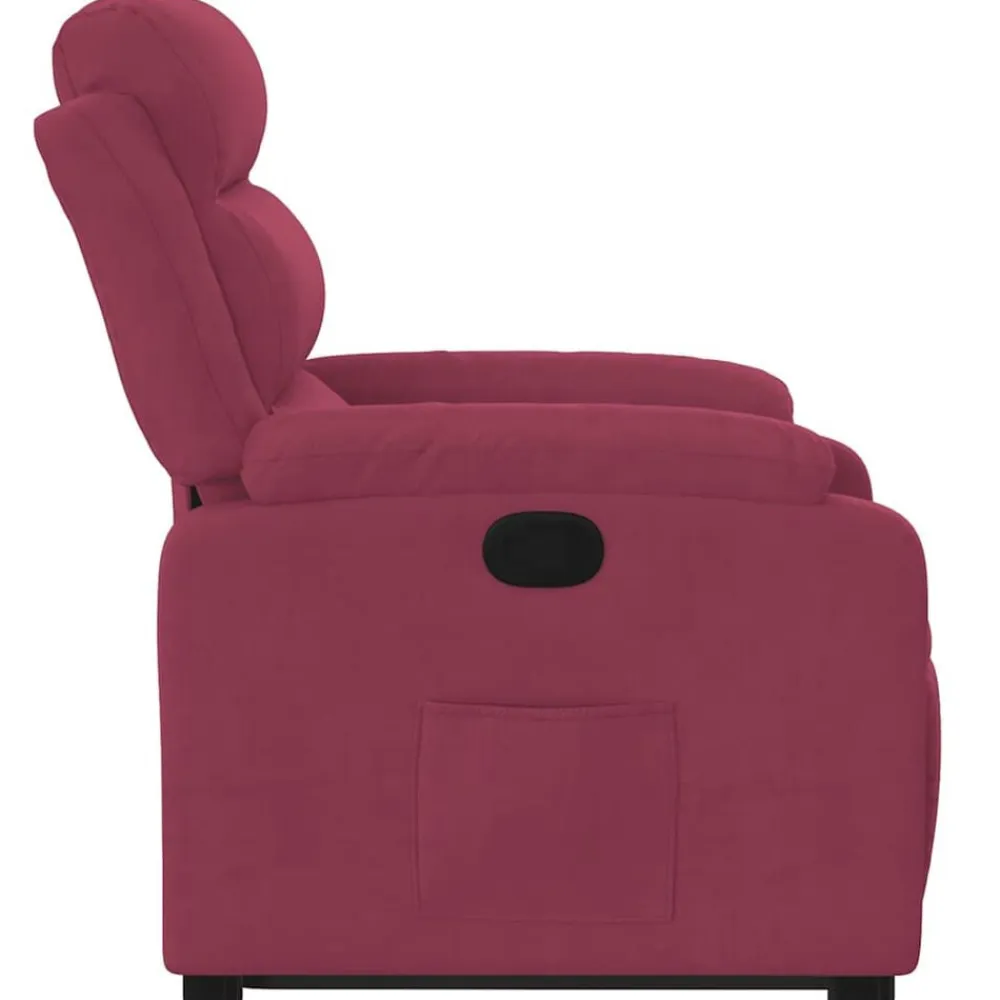 vidaXL Sillón reclinable elevable terciopelo rojo tinto Rojo vino tinto Outlet