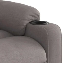 vidaXL Sillas-Sillón reclinable eléctrico tela gris