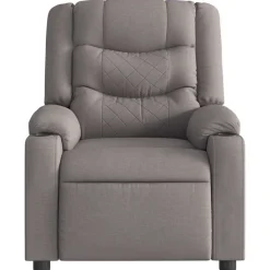 vidaXL Sillas-Sillón reclinable eléctrico tela gris
