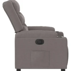 vidaXL Sillas-Sillón reclinable eléctrico tela gris