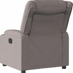 vidaXL Sillas-Sillón reclinable eléctrico tela gris
