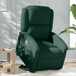 vidaXL Sillón reclinable elevable terciopelo Verde oscuro Best