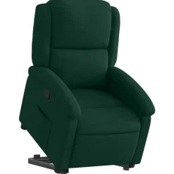 vidaXL Sillón reclinable elevable terciopelo Verde oscuro Best