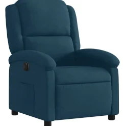 vidaXL Sillón reclinable eléctrico terciopelo Azul Clearance